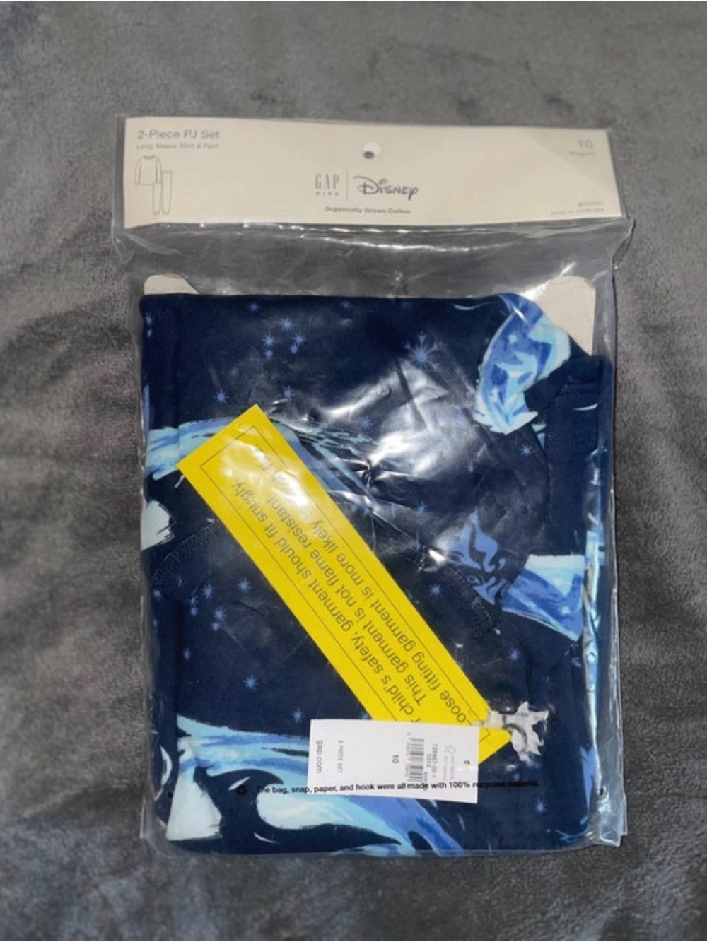 GAP Disney Kids Navy Blue Frozen 2-Piece Pajama Set size 10